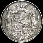 1836 UK halfcrown value, William IV, D325
