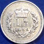 1836 UK three halfpence value, William IV