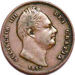 1837 UK farthing value, William IV