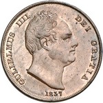 1837 UK penny value, William IV