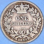 1837 UK shilling value, William IV