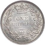 1839 UK shilling value, Victoria, young head, second head