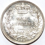 1840 UK shilling value, Victoria, young head