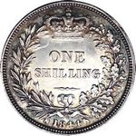 1844 UK shilling value, Victoria, young head