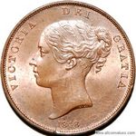 1848 UK penny value, Victoria, young head