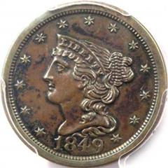 1849 USA Braided Hair half cent