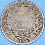 1854 UK sixpence value, Victoria