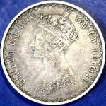 1855 UK florin value, Victoria, gothic, D727