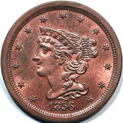 1856 USA Braided Hair half cent