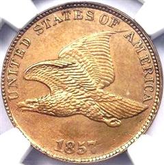 1857 US penny, flying eagle
