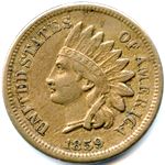 1859 US Indian Head penny