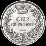 1875 UK shilling value, Victoria, young head