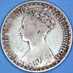 1879 UK florin value, Victoria, gothic, 48 trefoils, D767