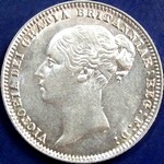Queen Victoria era UK sixpence values, young head, 2nd head (1867 to 1880)