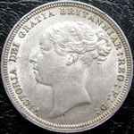 Queen Victoria era UK sixpence values, young head, 3rd head (1880 to 1887)