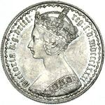 1881 UK florin value, Victoria, gothic, D772