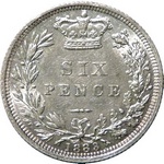 1883 UK sixpence value, Victoria