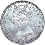 1884 UK florin value, Victoria, gothic, D775