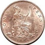 1885 UK penny value, Victoria