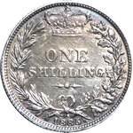 1885 UK shilling value, Victoria, young head