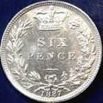 1887 UK sixpence value, Victoria, young head