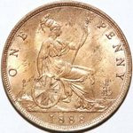 1888 UK penny value, Victoria