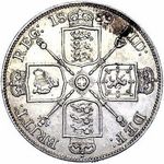 1889 UK double florin value, Victoria