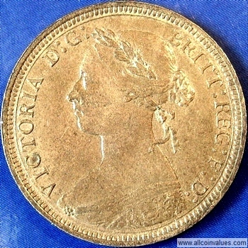 Mellemøsten skelet Kenya 1889 UK halfpenny value, Victoria, bun head