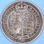 1889 UK shilling value, Victoria, jubilee head, small head
