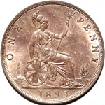 1893 UK penny value, Victoria