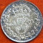 1895 UK threepence value, Victoria