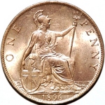 1896 UK penny value, Victoria