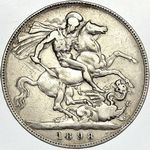 1898 UK crown value, Victoria, LXII, obv 2, rev D