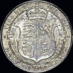 1902 UK halfcrown value, Edward VII