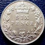 1904 UK sixpence value, Edward VII