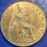 1907 UK halfpenny value, Edward VII
