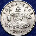 1912 Australian threepence