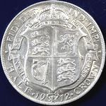 1912 UK halfcrown value, George V, D1662