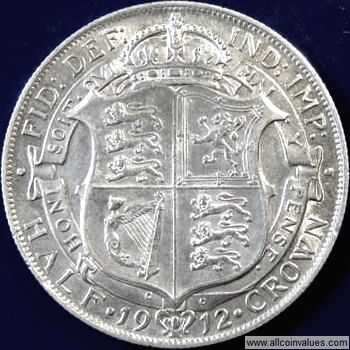 1920-1931 Half Crown Silver Coins King George V Fine to Very Fine x 10