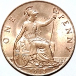 1913 UK penny value, George V