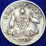 1914 Australian threepence
