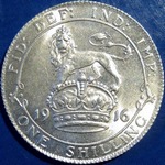 1916 UK shilling value, George V