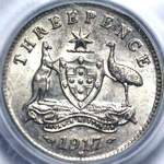 1917 Australian threepence