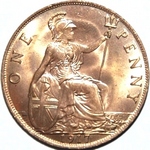 1917 UK penny value, George V
