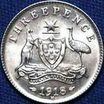 1918 Australian threepence