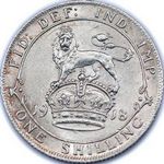 1918 UK shilling value, George V