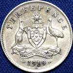 1919 Australian threepence