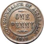1919 dot below Australian penny