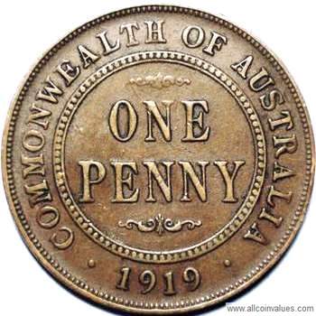 1919 Australian penny value