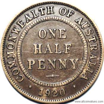 1920 halfpenny value